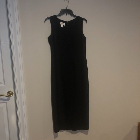 Talbots black sleeveless business midi dress - Picture 1 of 6